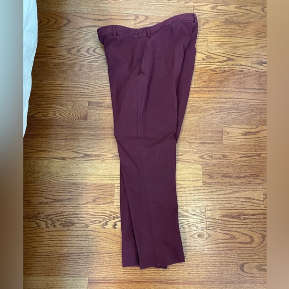 Brooks Brothers Side-Zip Stretch Cotton Pant Maroon - Picture 7 of 14